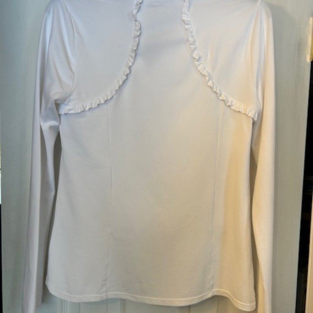 Lilly Pulitzer Martina Long Sleeve Polo Resort White - Picture 2 of 3